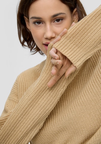 QS - Jersey en beige
