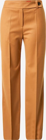 HUGO Red - Loosefit Pantalón de pinzas 'Hettis' en marrón: frente
