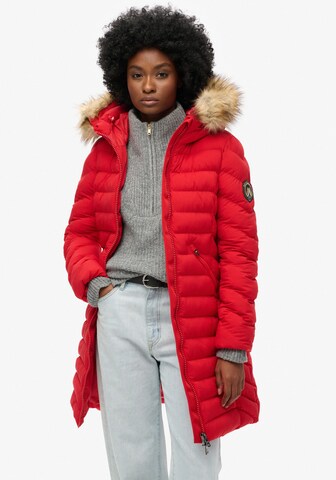 Superdry Winter Coat 'Fuji' in Red: front