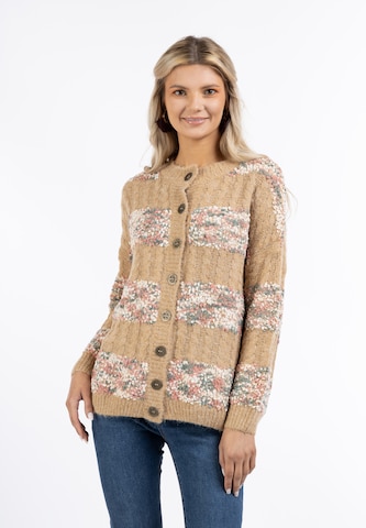 usha FESTIVAL Knit Cardigan in Beige: front