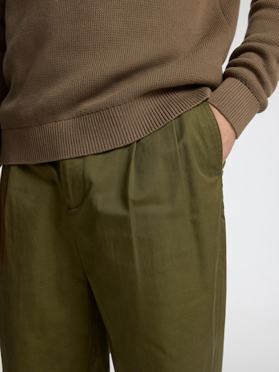 SELECTED HOMME Bandplooibroek in de kleur Groen, Productweergave