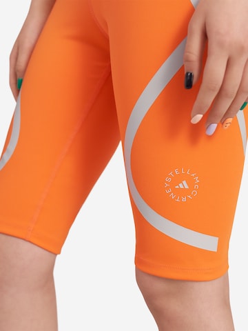 ADIDAS BY STELLA MCCARTNEY Skinny Workout Pants 'Truepace Cycling' in Orange