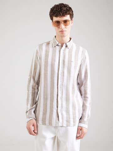 INDICODE JEANS Regular fit Button Up Shirt 'Donuld' in Green: front