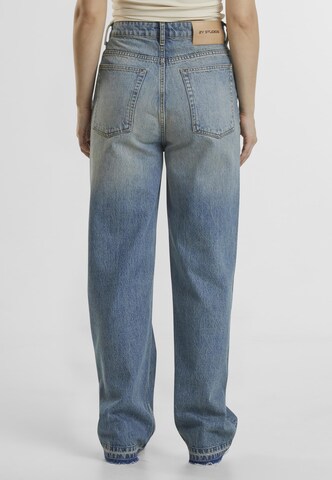 2Y Studios Wide Leg Jeans 'Vulna Open' in Blau