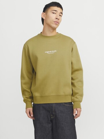 Sweat-shirt 'JORVesterbro' JACK & JONES en vert : devant