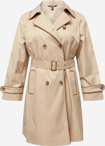 Lauren Ralph Lauren Plus Between-Seasons Coat in Beige: front