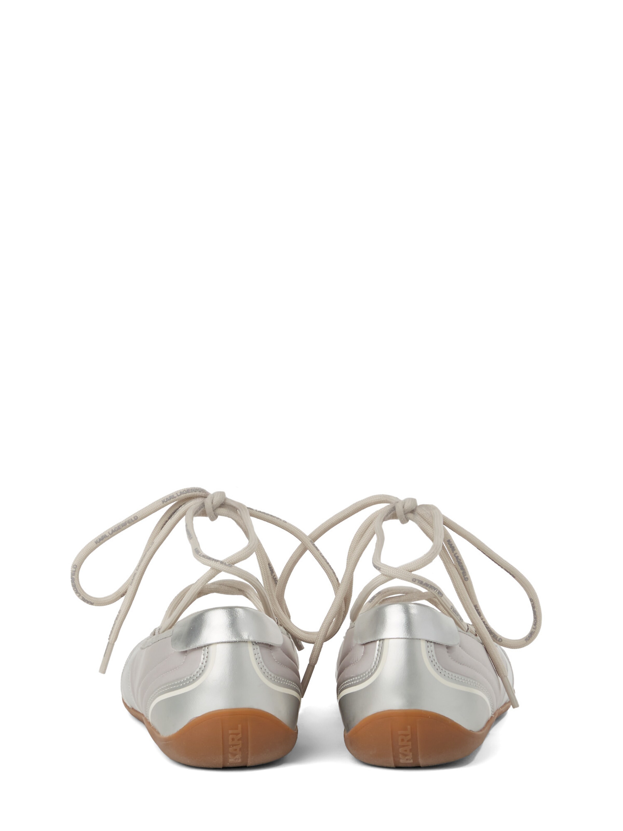 KARL LAGERFELD JEANS Strap ballerina 'Altia' in Silver