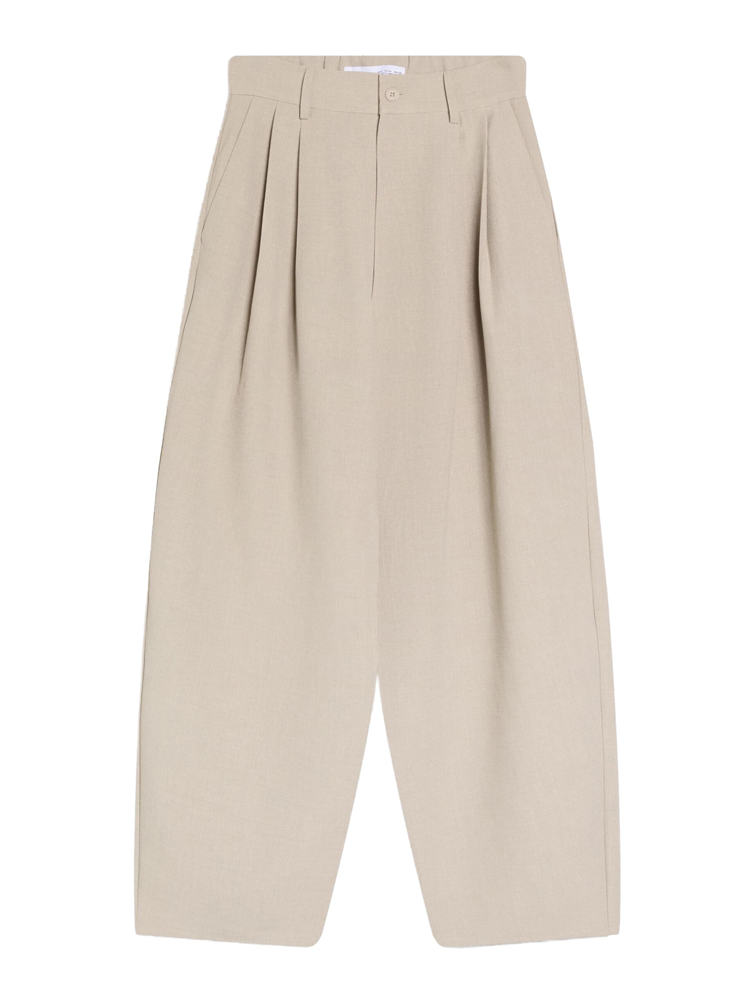 Bershka Wide Leg Laskoshousut värissä harmaa: etupuoli