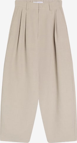 Bershka Wide Leg Laskoshousut värissä harmaa: etupuoli