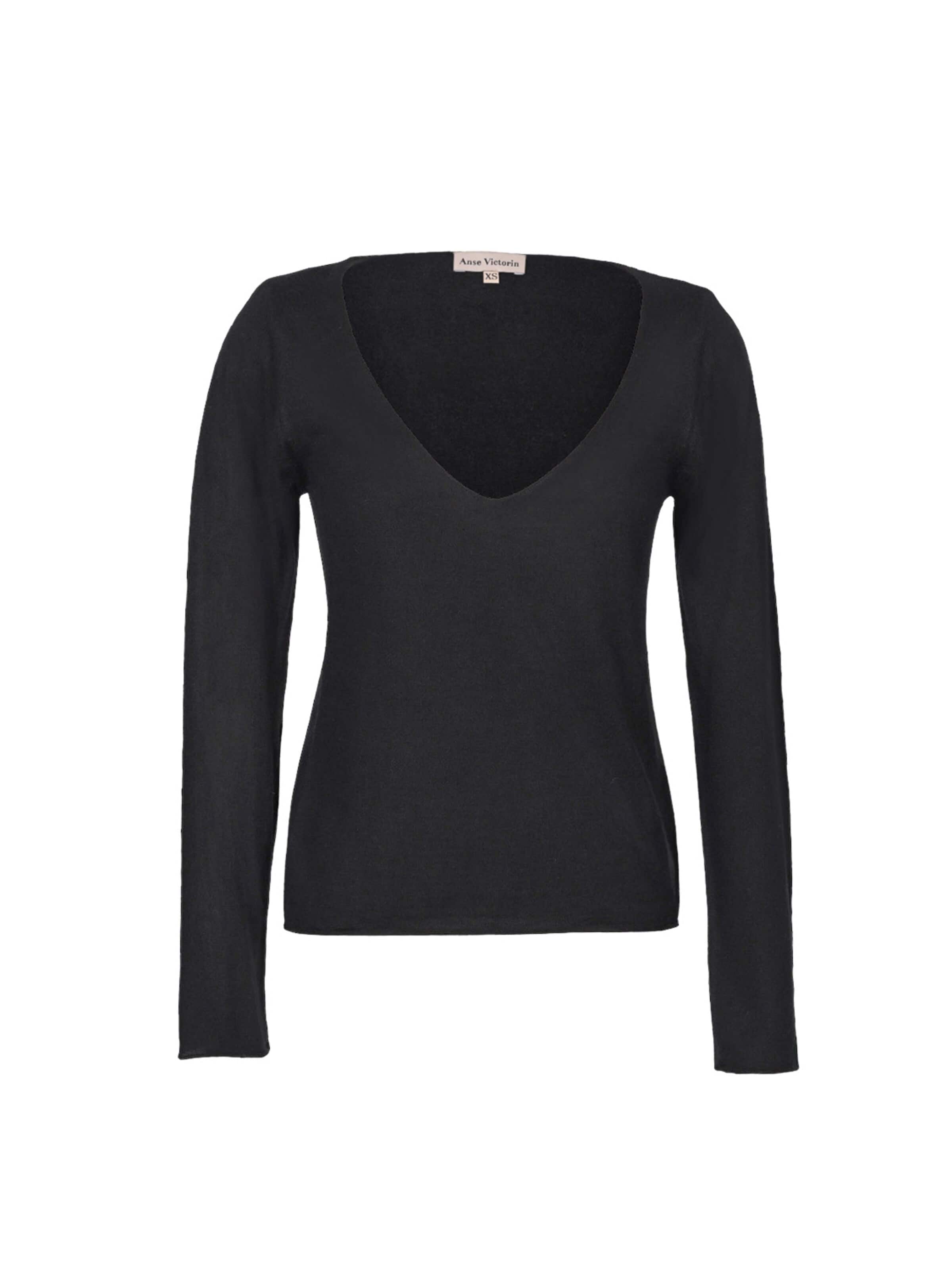 Anse Victorin Pullover 'Odette'‌‌ in Schwarz: Vorderseite