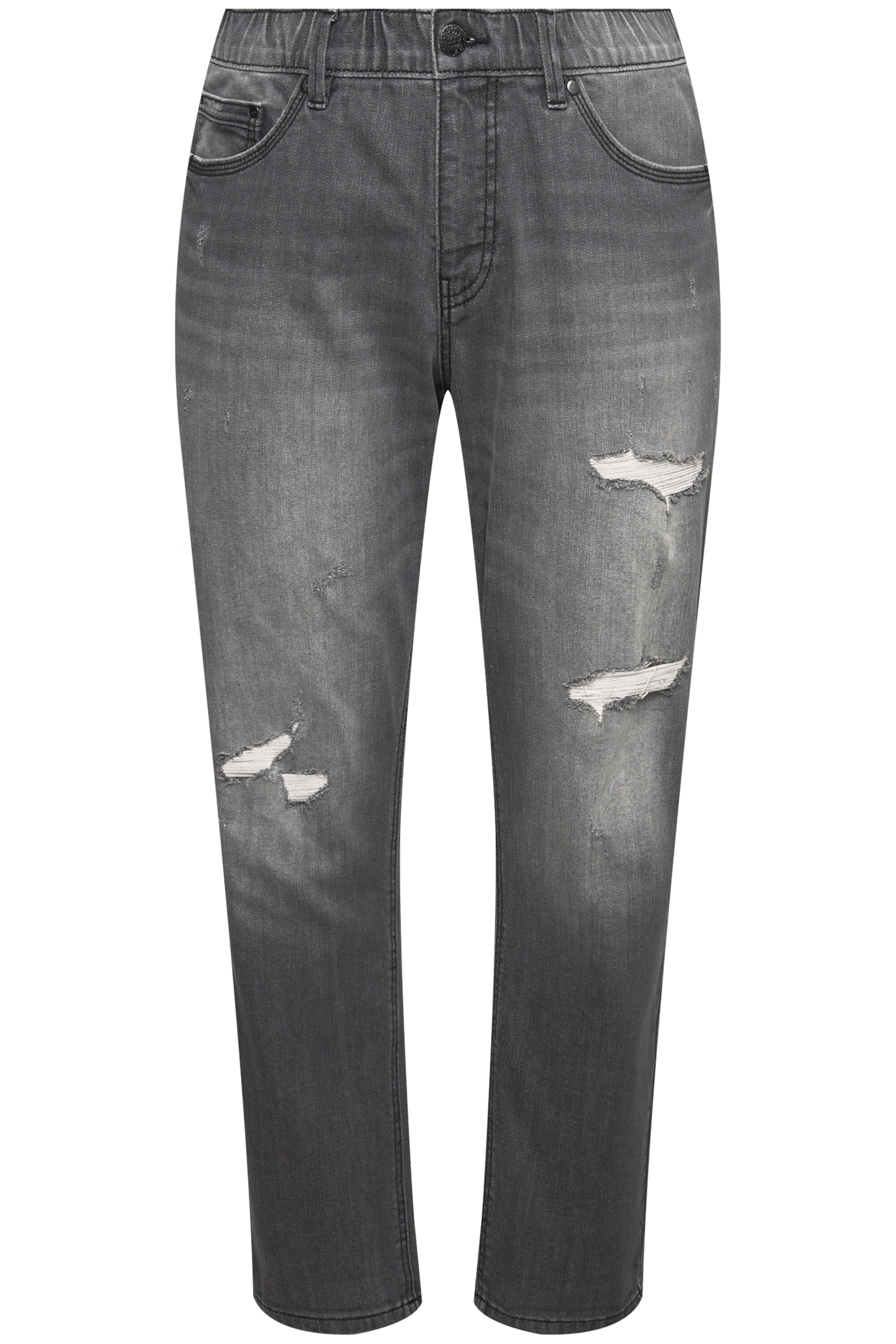 Ulla Popken Wide leg Jeans in Grijs: voorkant