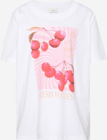 ONLY Carmakoma Μπλουζάκι σε λευκό: μπροστά