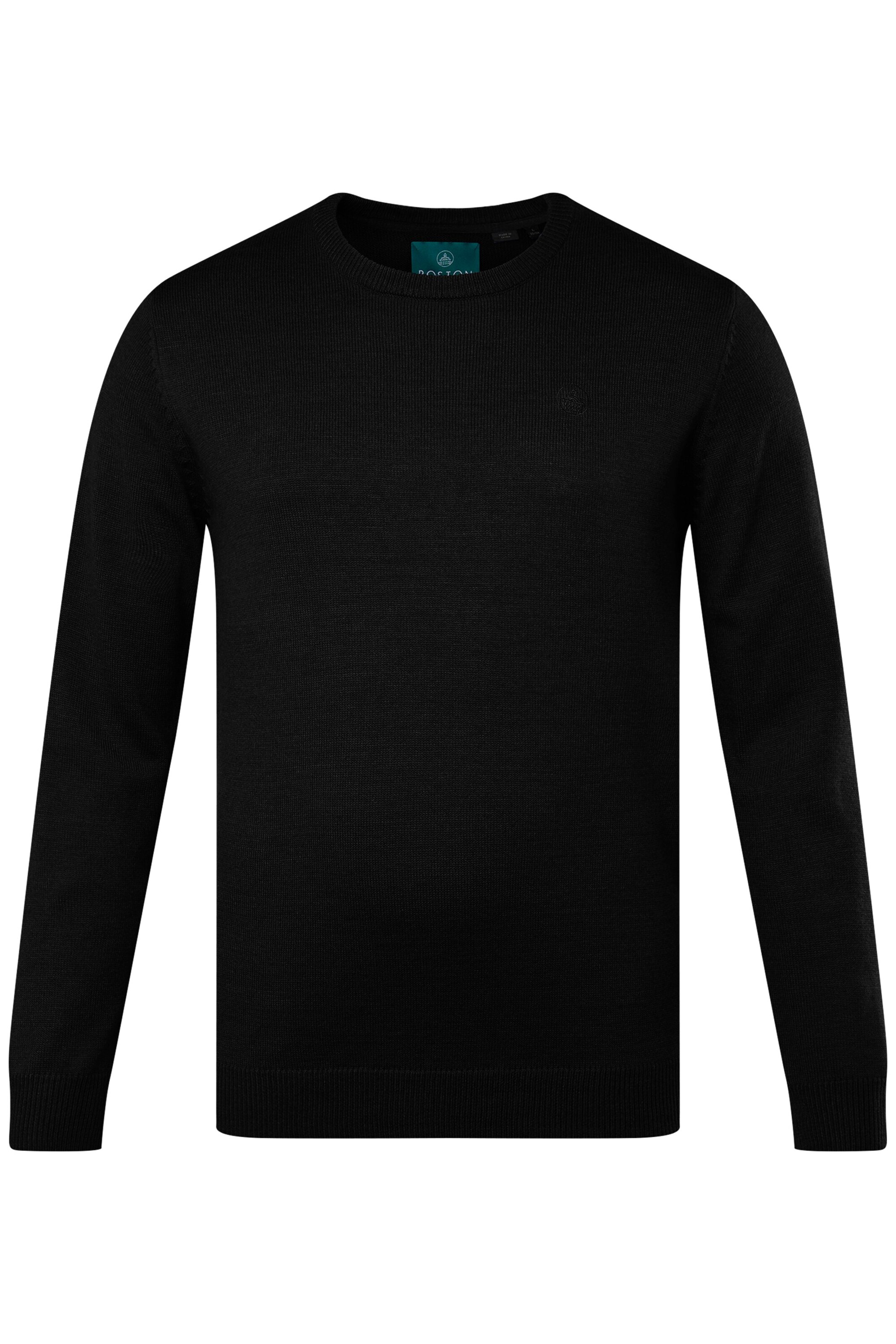 Boston Park Pullover in Schwarz: Vorderseite