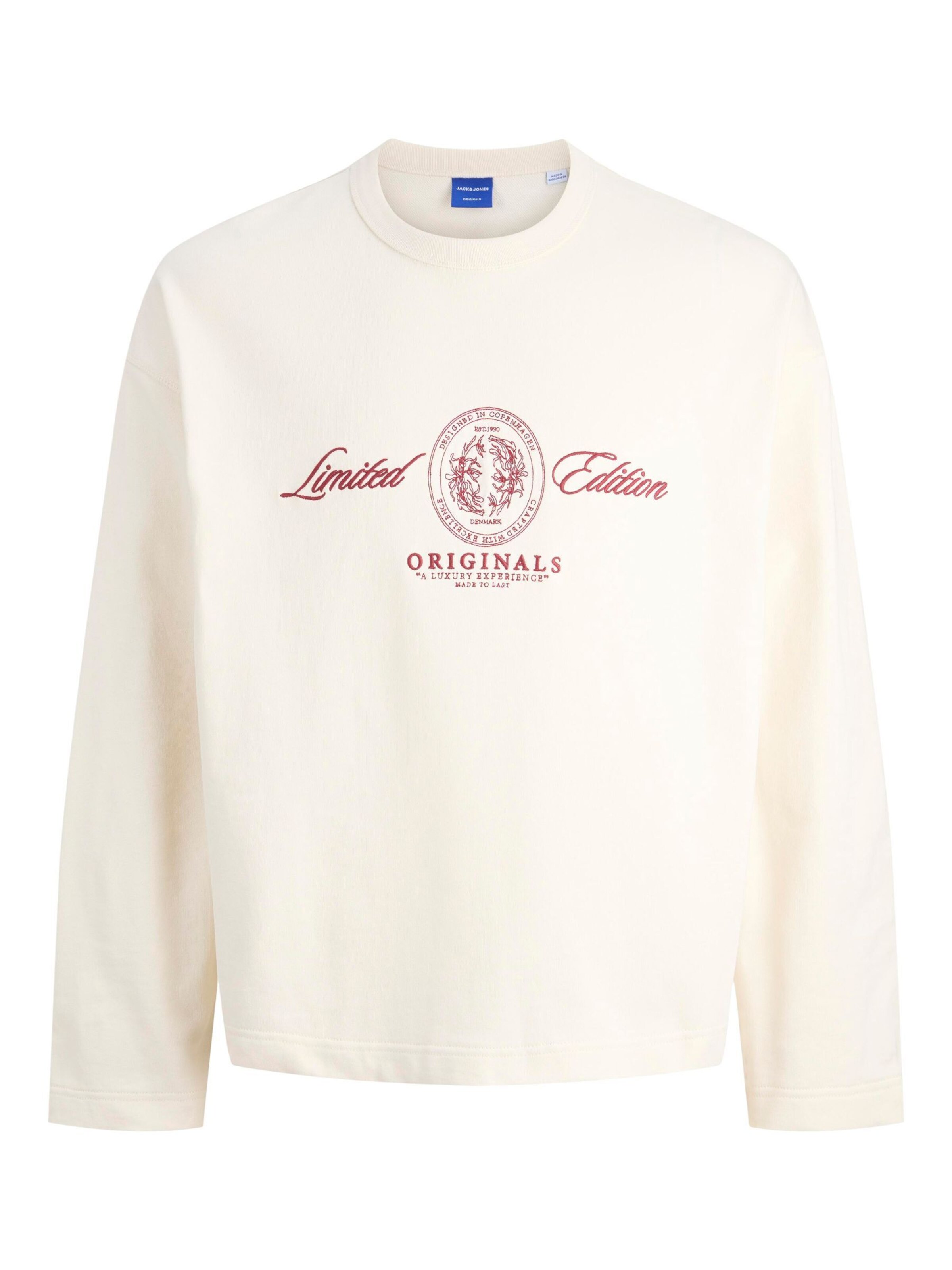 JACK & JONES Sweatshirt 'JORDIA' in Wit: voorkant