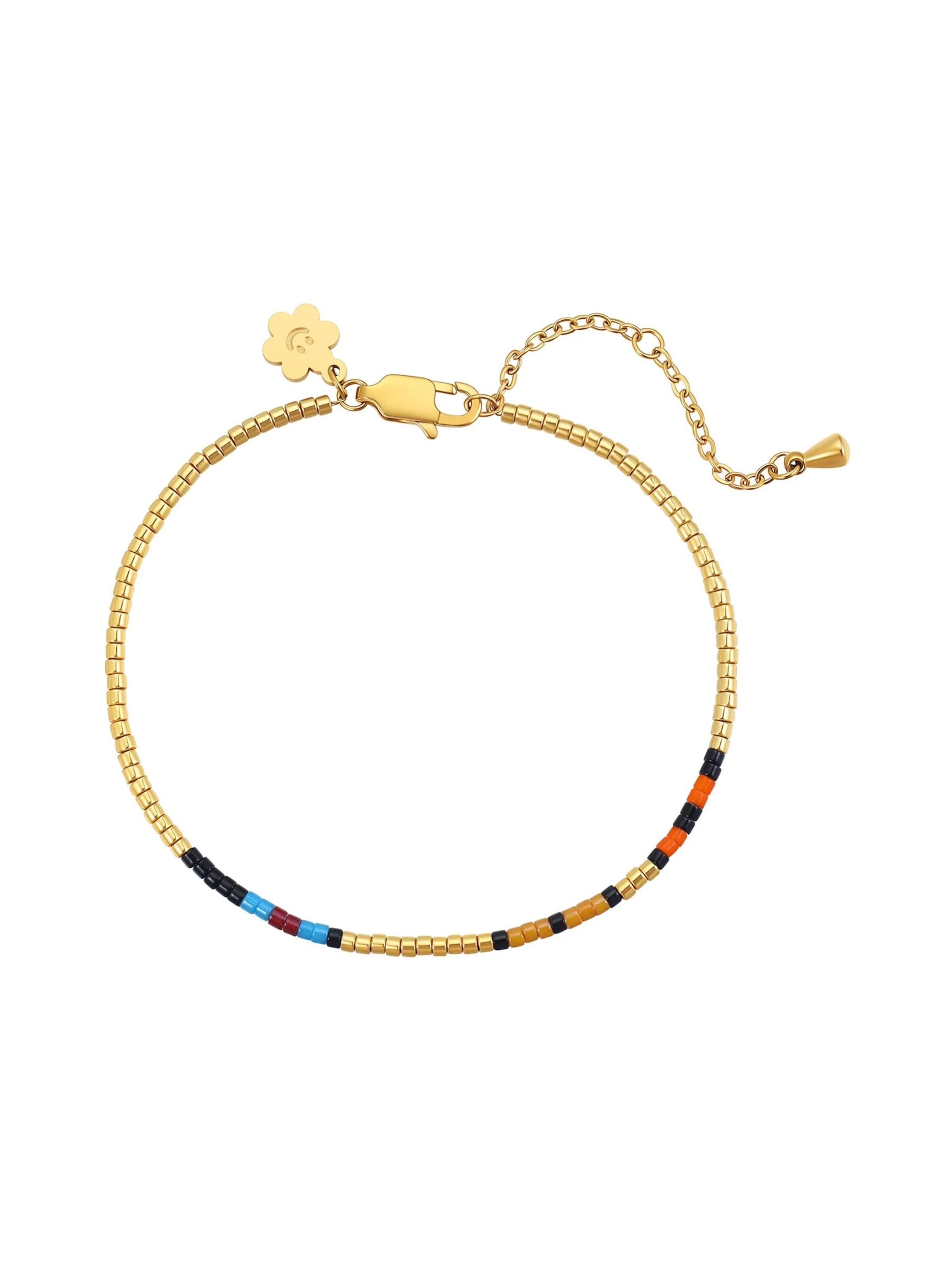 Bracelet 'Vibrant Bead' Hey Happiness en or