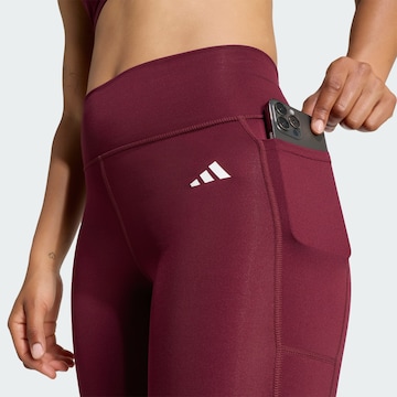 ADIDAS PERFORMANCE Skinny Športne hlače 'Optimé Essentials' | rdeča barva
