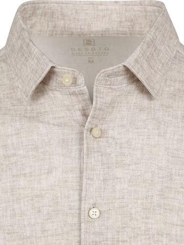 DESOTO Slim fit Overhemd in Beige