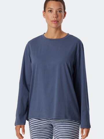 SCHIESSER Slaapshirt 'Mix & Relax' in Blauw: voorkant