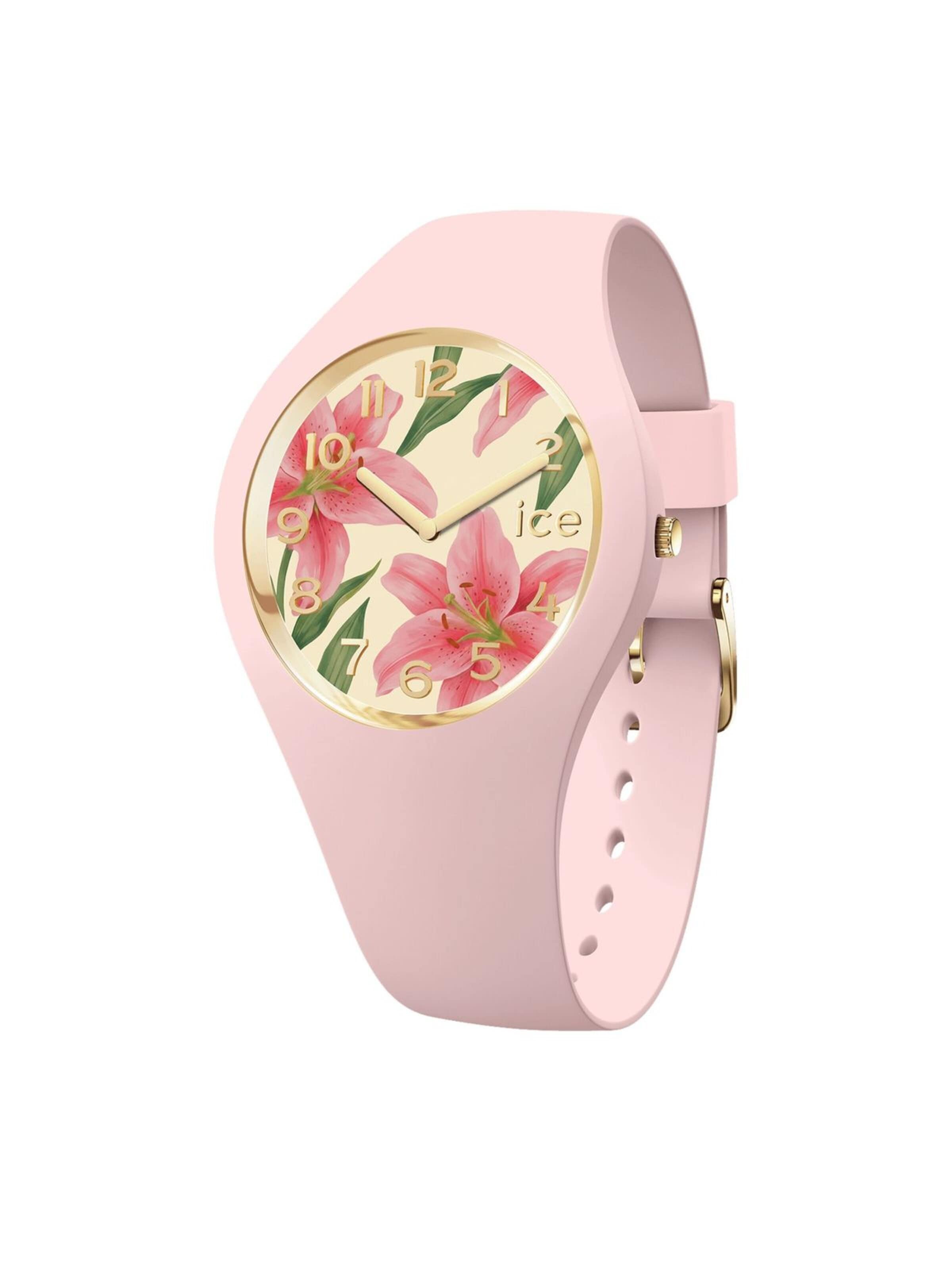 Montre à affichage analogique 'Watch ICE flower' ICE WATCH en rose : devant