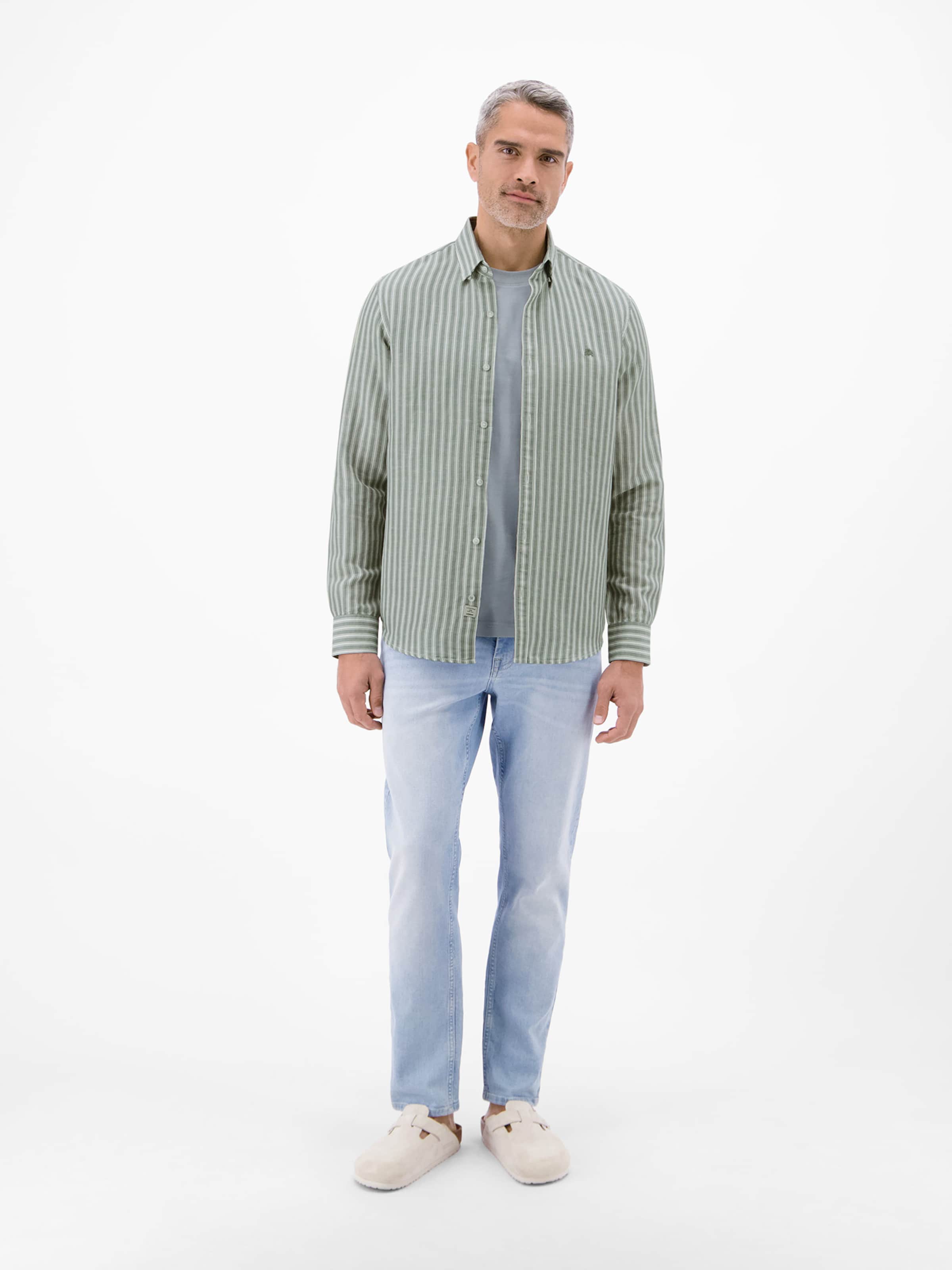 LERROS Regular fit Button Up Shirt in Grey