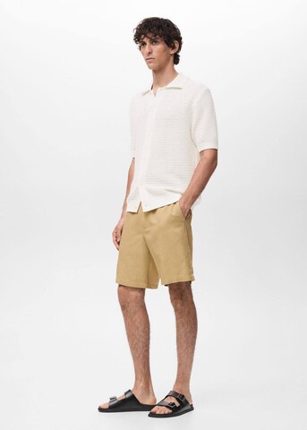 MANGO MAN Regular Pants 'Banarea' in Beige