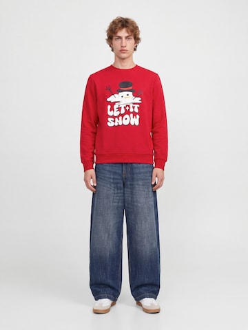 JACK & JONES Dressipluus 'JJXMAS FUN', värv punane