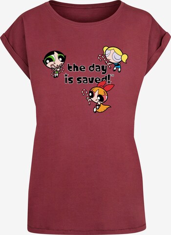 ABSOLUTE CULT Shirt 'The Powerpuff Girls - The Day Is Saved' in Red: front