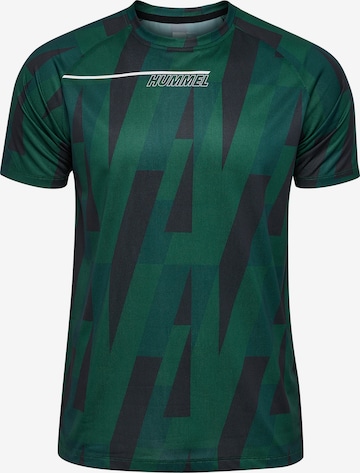 T-Shirt fonctionnel 'Court' Hummel en vert : devant