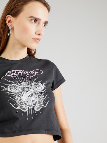 Ed Hardy Тениска в черно