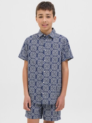Jack & Jones Junior Regular fit Overhemd in Blauw: voorkant