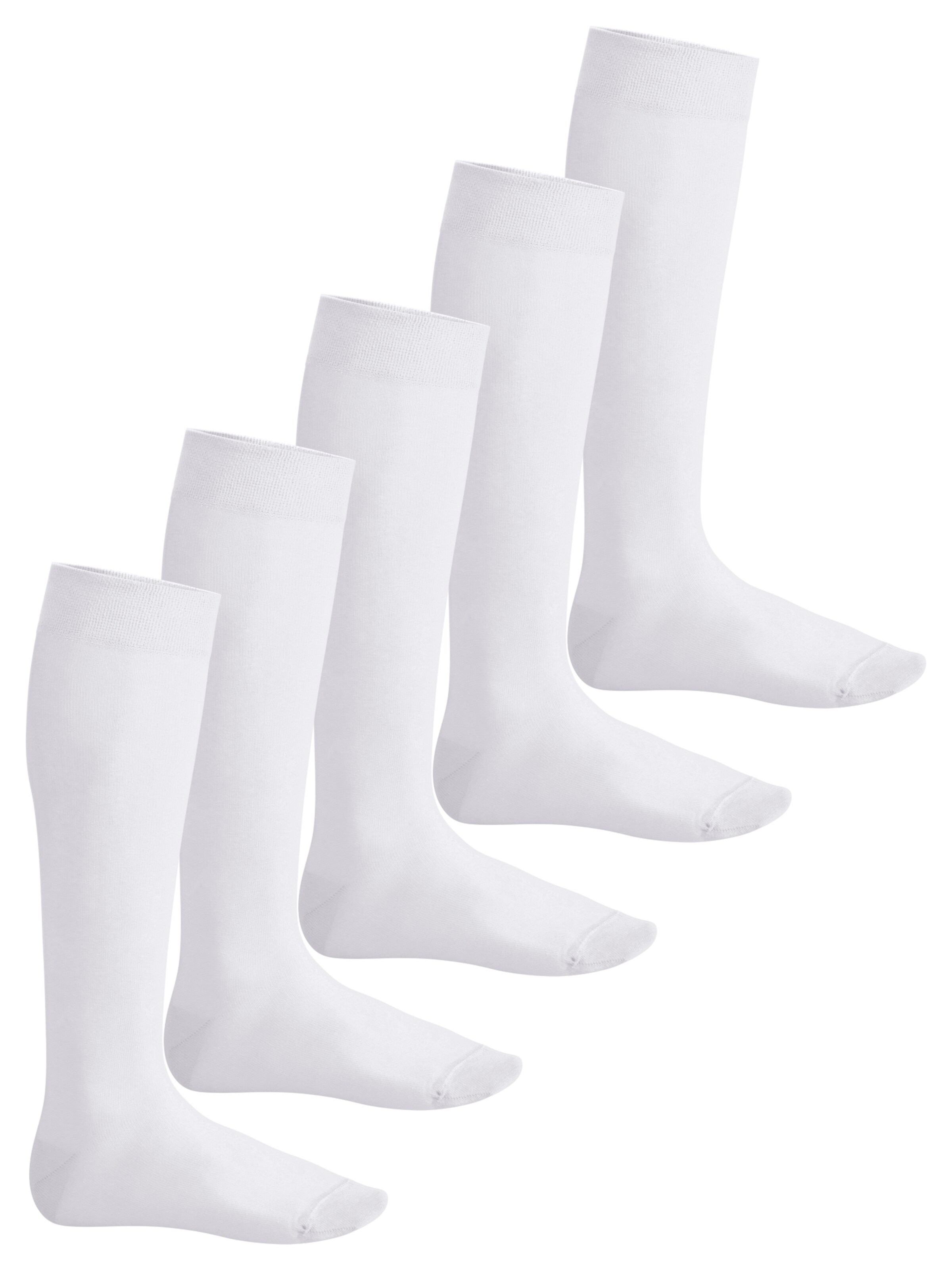 footstar Kniestrümpfe 'EVERYDAY!'‌‌‌‌‌‌‌‌‌‌ in Weiß: Vorderseite