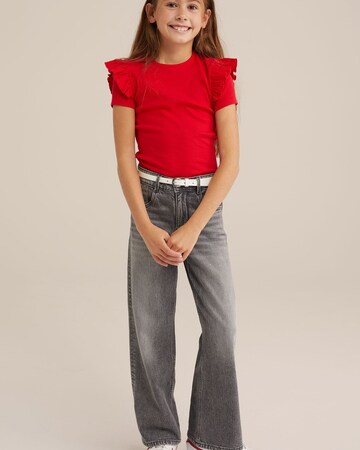 Maglietta di WE Fashion in rosso: frontale