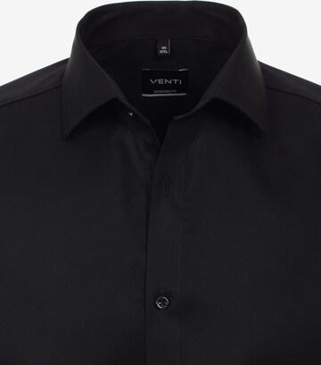 VENTI Slim fit Button Up Shirt in Black