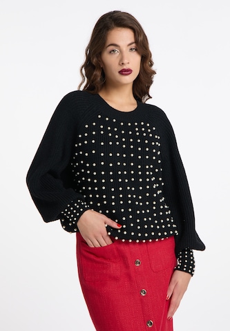 Pull-over faina en noir : devant