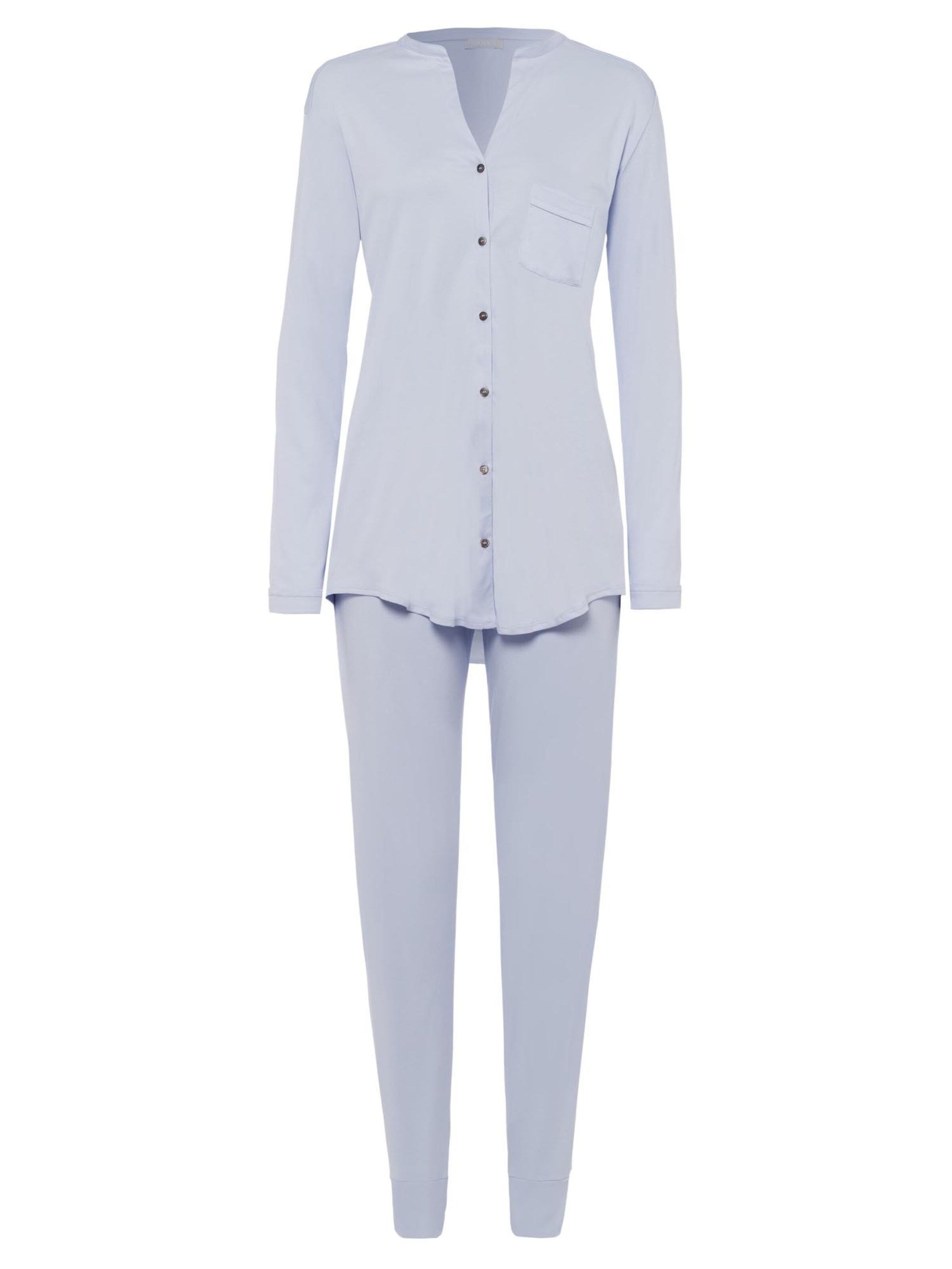 Hanro Pajama 'Pure Essence' in Blue: front