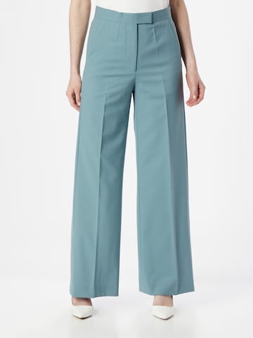 Tiger of Sweden Wide leg Pleated Pants 'IREZ' in Blue: front