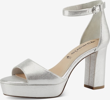 TAMARIS Sandal i silver: framsida