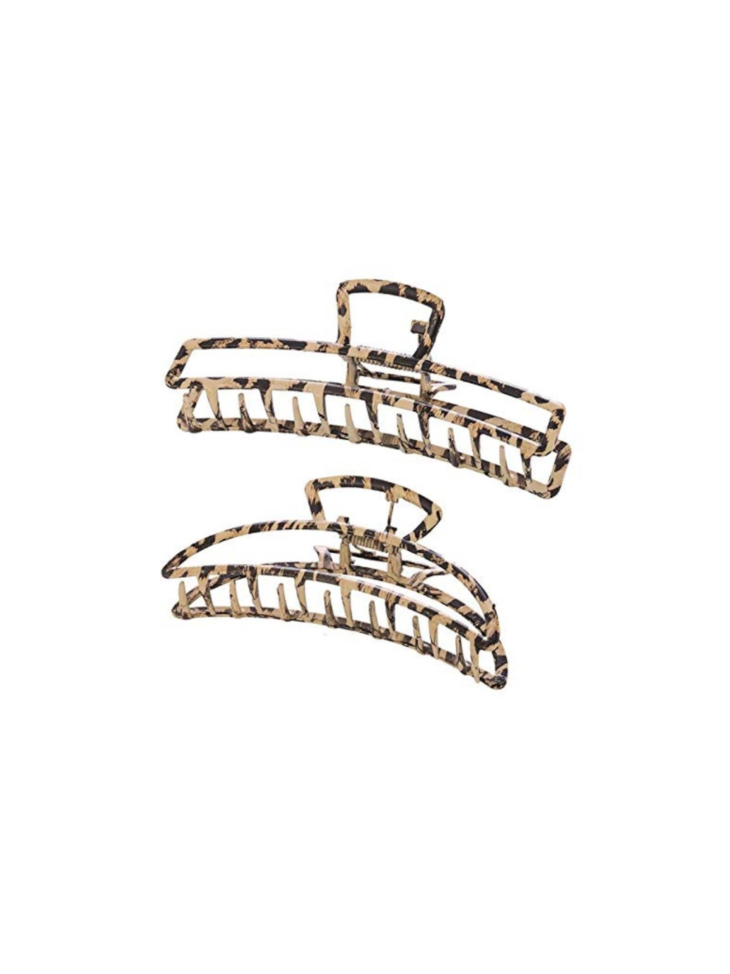 soho Hair accesoires Biżuteria do włosów 'Leopard Metal Hair Claw' w kolorze brązowy