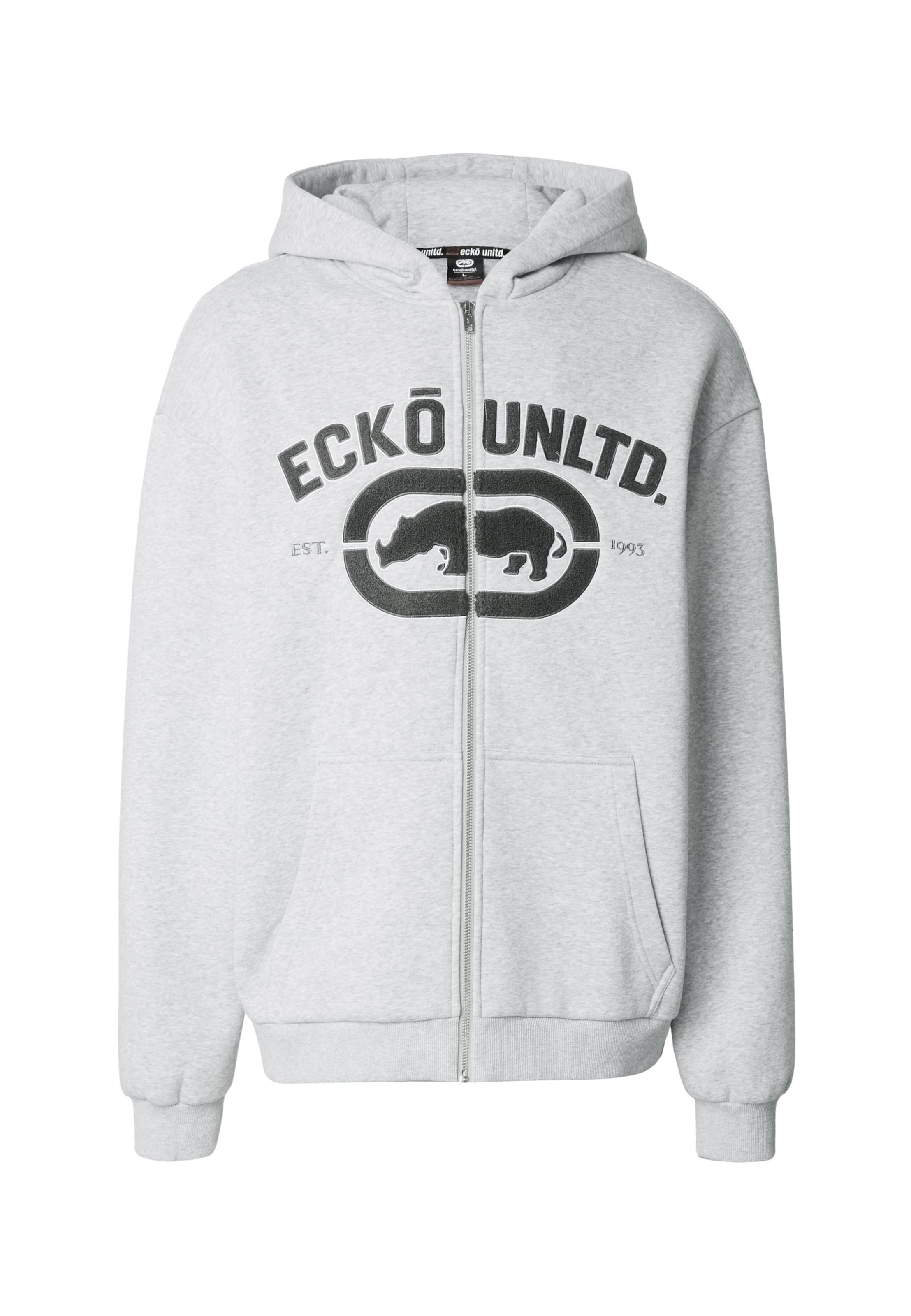 Giacca di felpa 'Vintage' di Ecko Unlimited in grigio: frontale