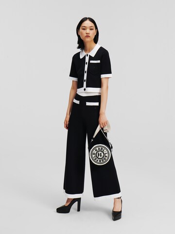 Karl Lagerfeld Wide leg Broek in Zwart