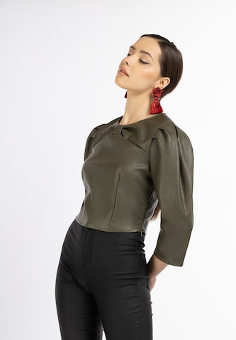 faina Blouse in Groen: voorkant