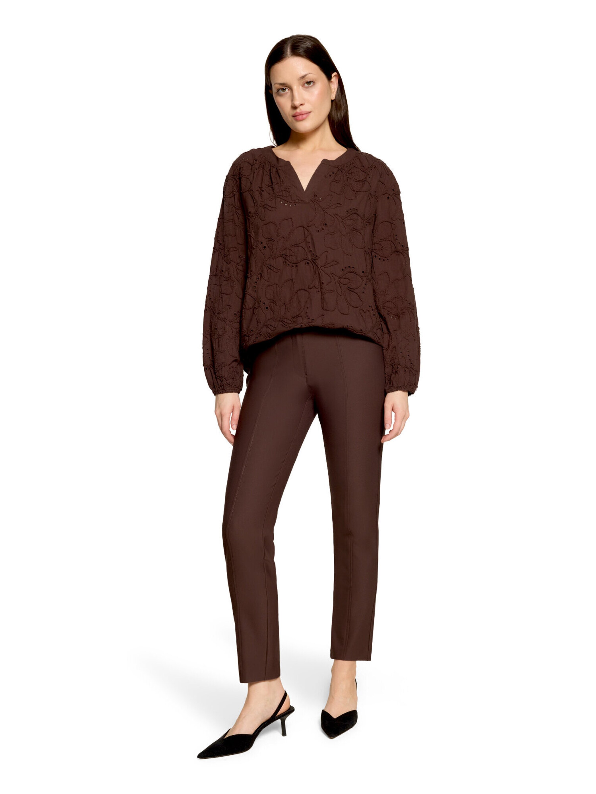 Coupe slim Pantalon Betty Barclay en marron