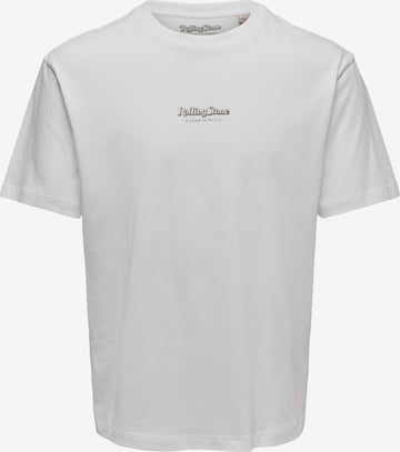 Only & Sons - Camiseta 'ONSROLLING STONE' en blanco: frente