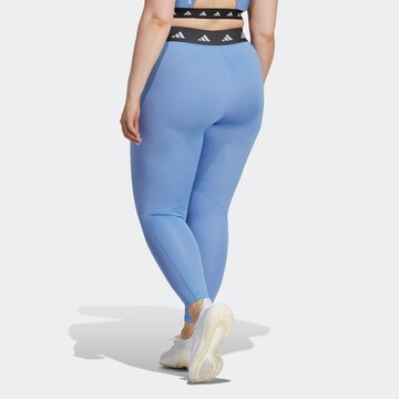 ADIDAS PERFORMANCE Skinny Fit Спортен панталон 'Techfit ' в синьо