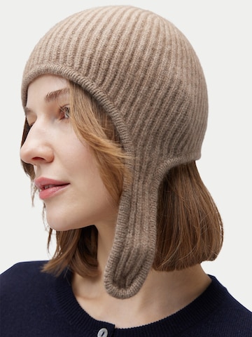GOBI Cashmere Mössa 'Knitted Aviator Cap' i grå