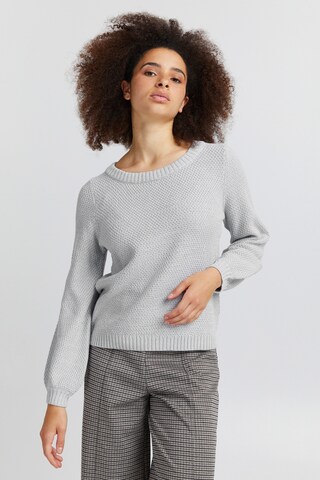 ICHI - Jersey 'Noelle' en gris: frente
