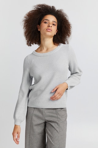 ICHI Sweater 'Noelle' in Grey: front