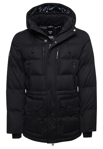 Superdry Winterparka ' Expedition ' in Zwart: voorkant