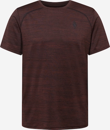 T-Shirt fonctionnel SKECHERS en marron : devant