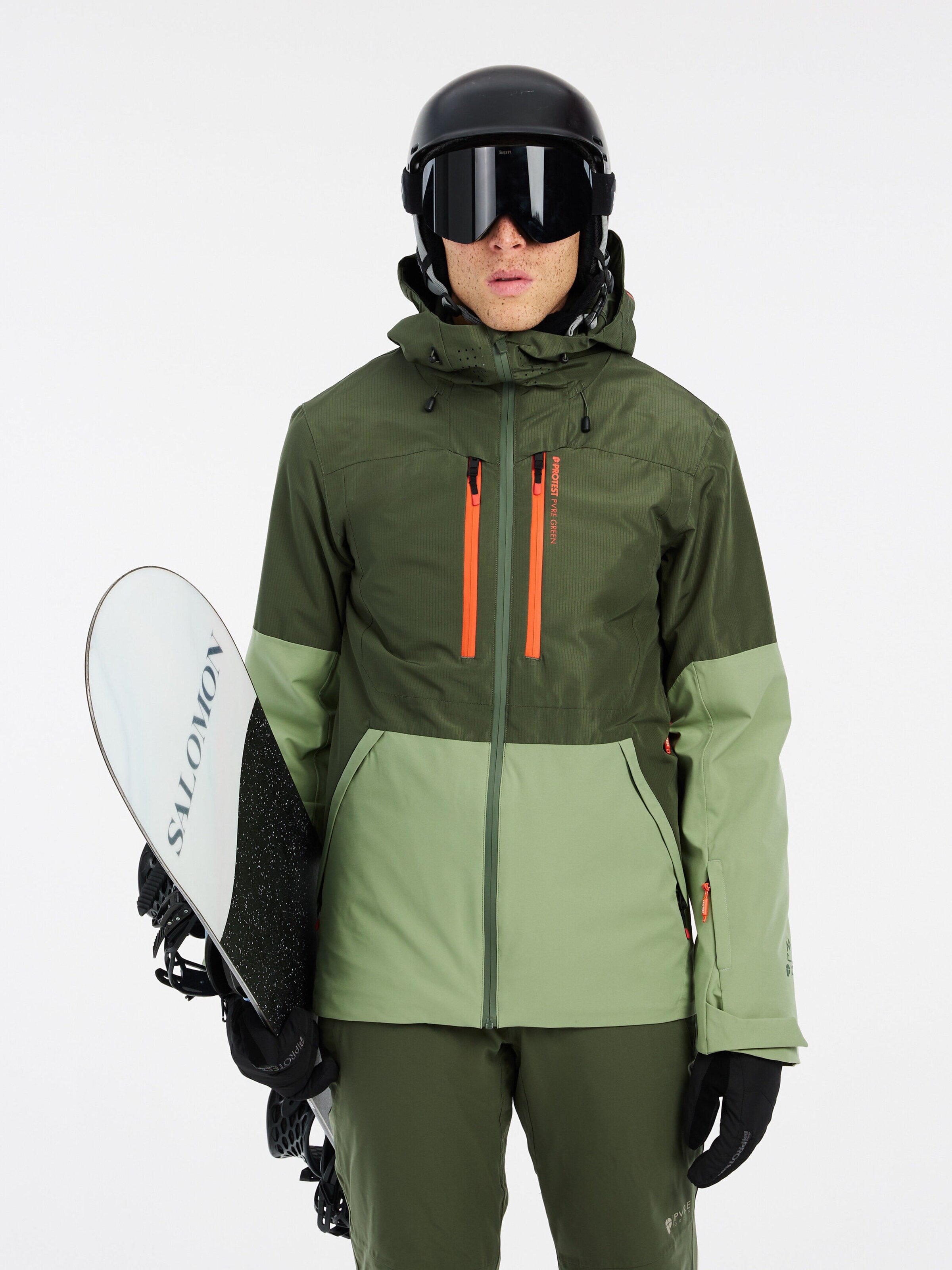 PROTEST Athletic Jacket 'PRTBAKIE' in Green: front